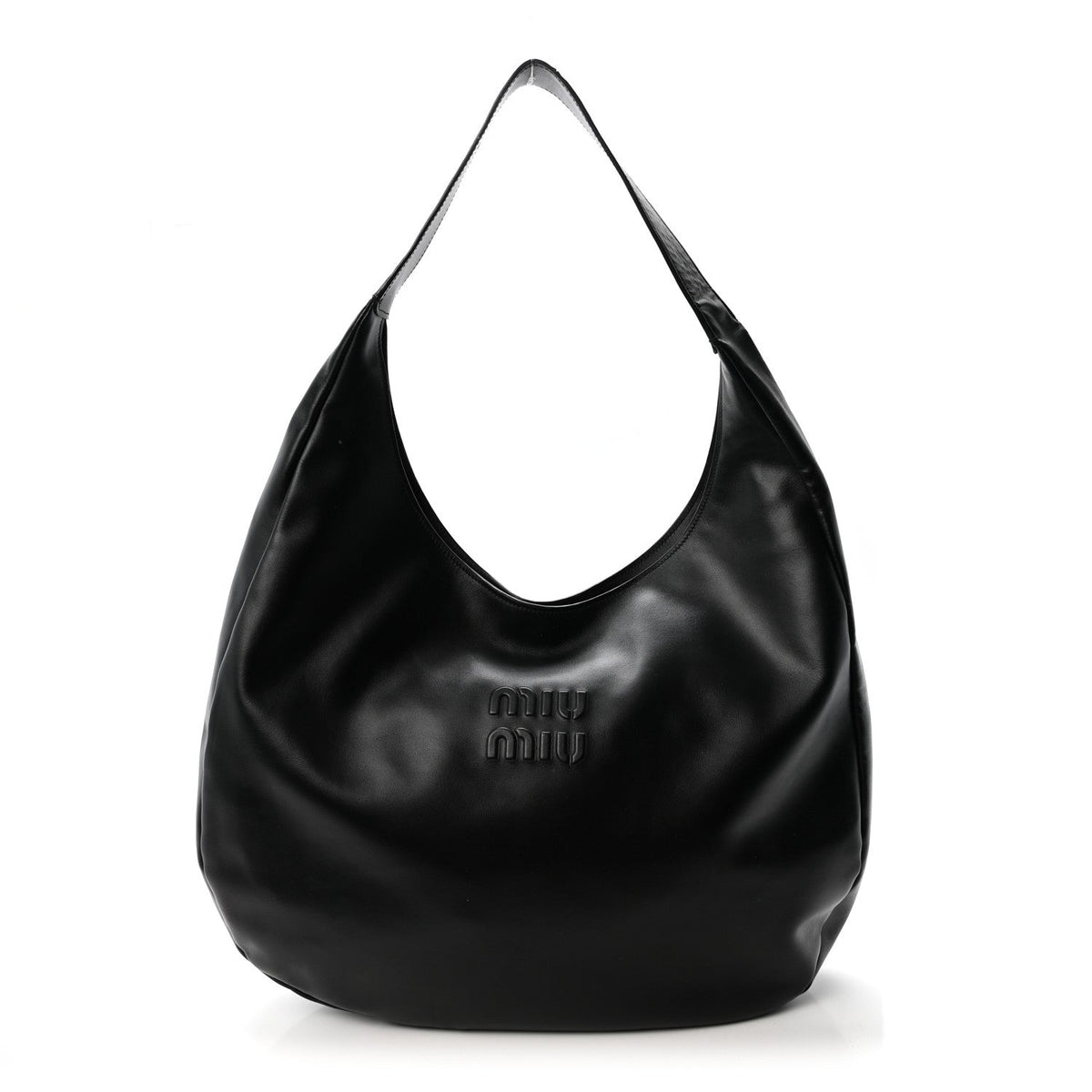 Soft Calf Softy Hobo Bag Black