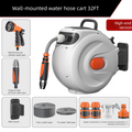 Extendable hose reel, 180° rotation, with 9 spray patterns
