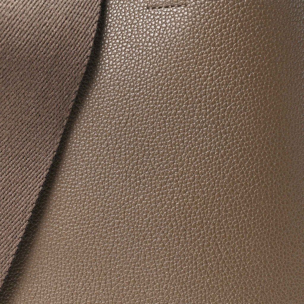 Soft Grained Calfskin Small Sangle Bucket Bag Taupe