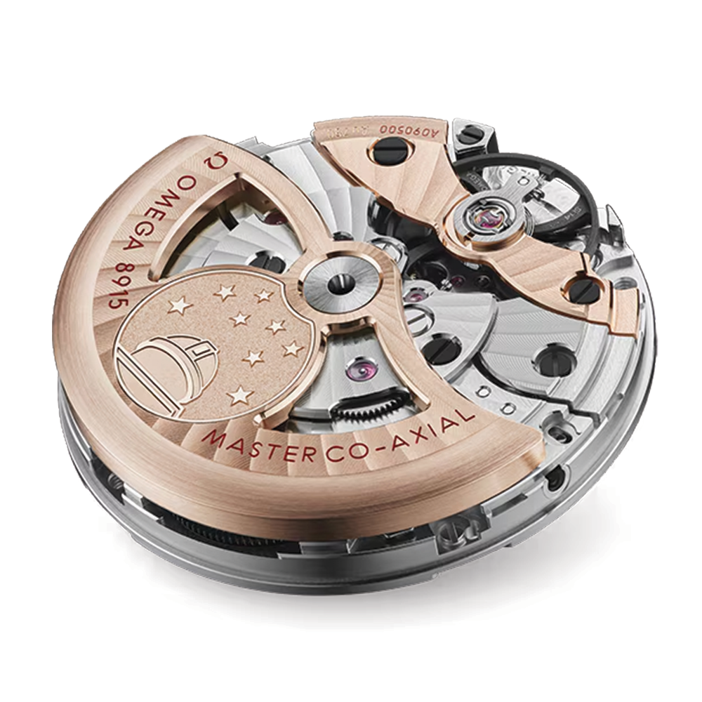 Constellation Observatory Canopus Gold™ 39.4mm - Silver on Leather Strap