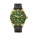 Black Bay 58 18K Yellow-Gold 39mm - Green on Leather Strap w/ Extra Fabric Strap