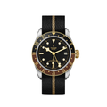 Black Bay GMT S&G Yellow-Gold Two-Tone 41mm - Black on Fabric Strap