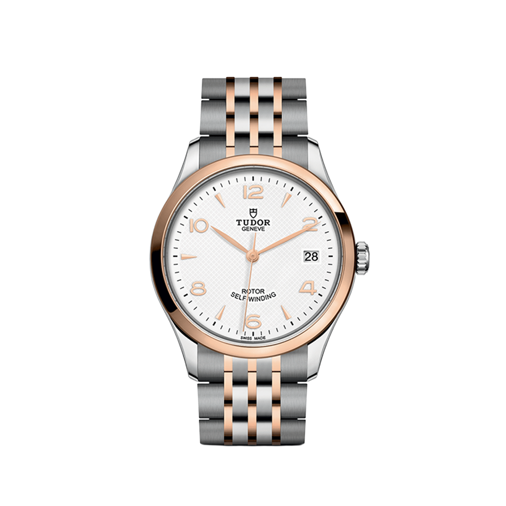 1926 Rose Gold Two-Tone 36mm - White on Bracelet