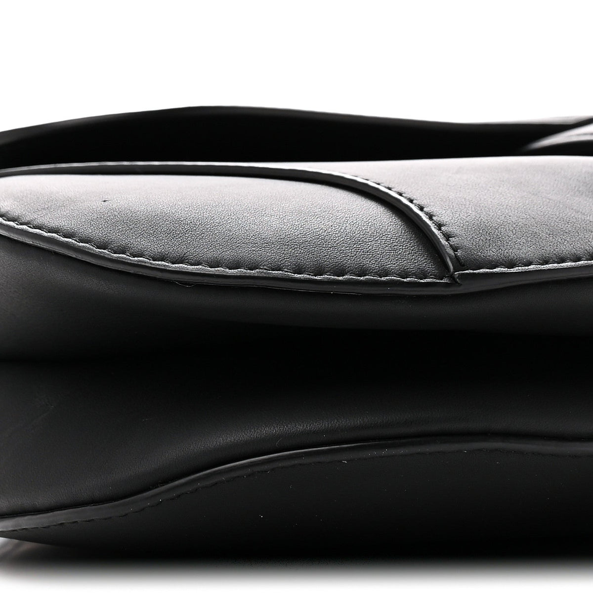 Ultra Matte Calfskin Saddle Bag Black
