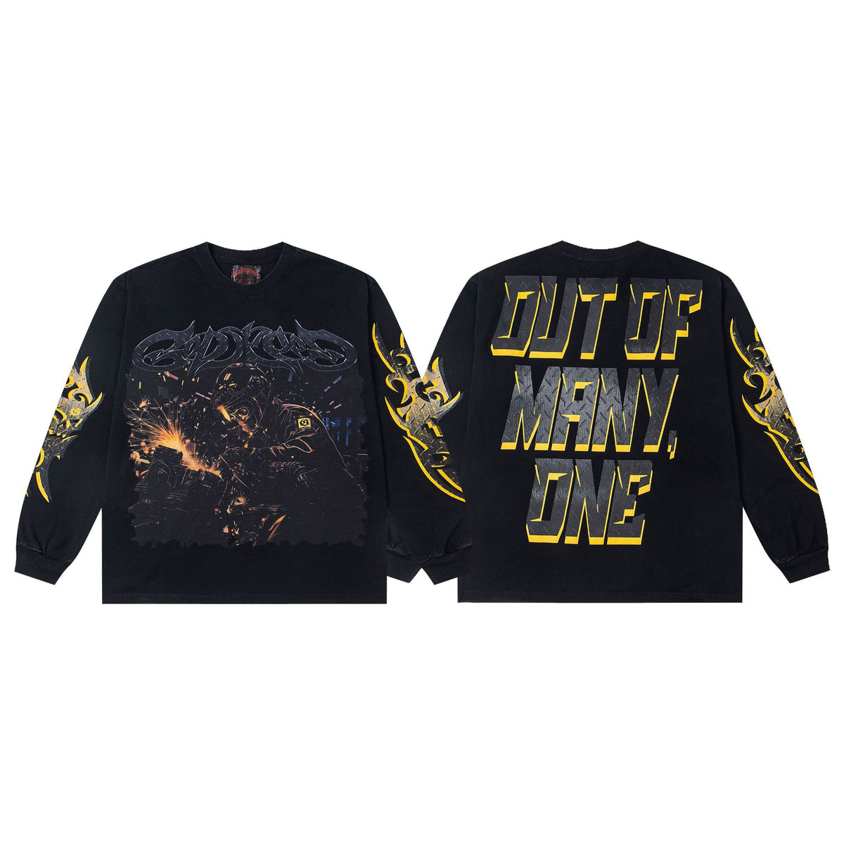 Godspeed Vintage Graphic Long Sleeve T-Shirt – American Streetwear Hip-Hop Style, 100% Cotton