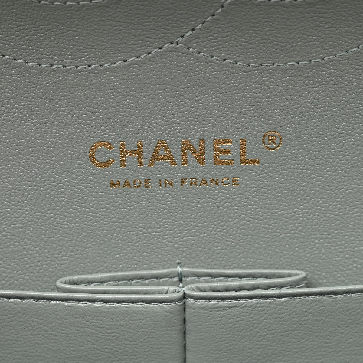 Caviar Quilted Jumbo Double Flap Light Blue