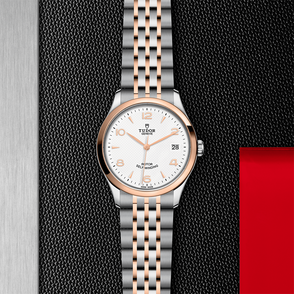 1926 Rose Gold Two-Tone 36mm - White on Bracelet