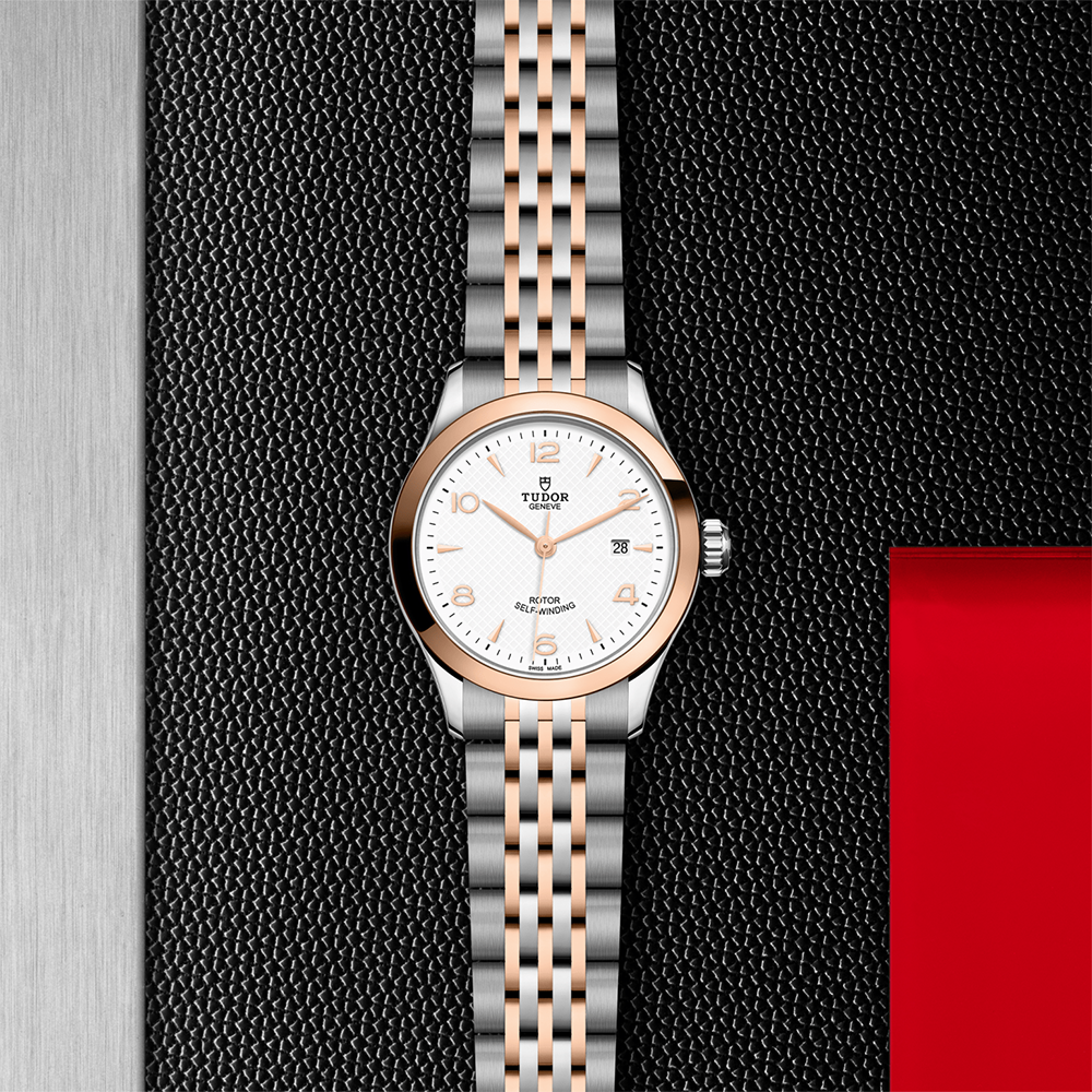 1926 Rose Gold Two-Tone 28mm - White on Bracelet