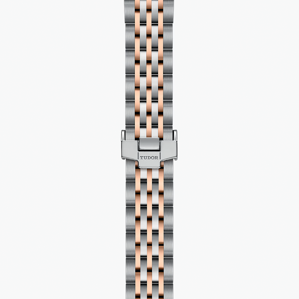 1926 Rose Gold Two-Tone 28mm - White, Diamond-Set on Bracelet