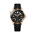 Seamaster Diver 300M Moonshine™ Gold 42mm - Black on Rubber Strap