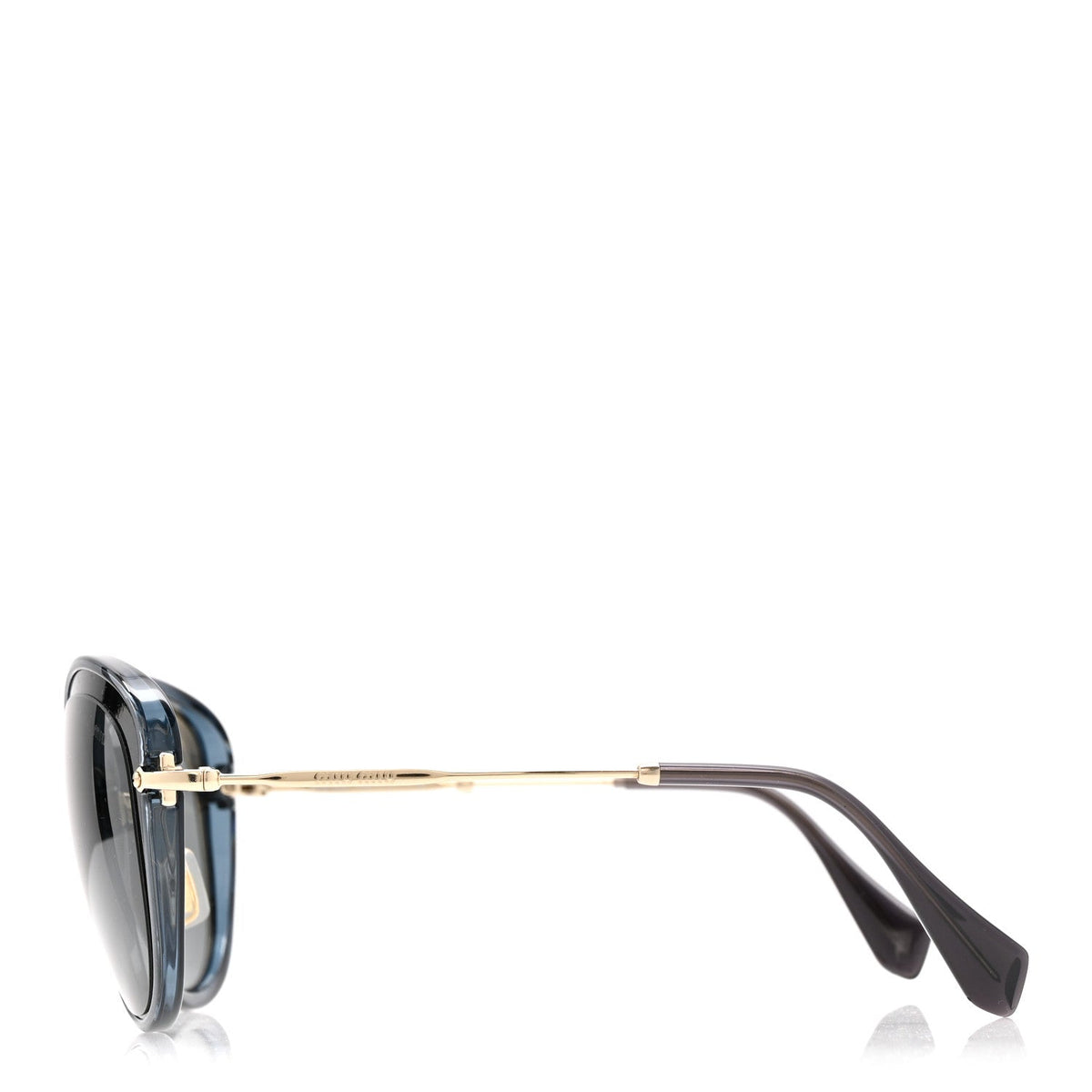 Metal Acetate Round Sunglasses SMU 50R Blue Gold