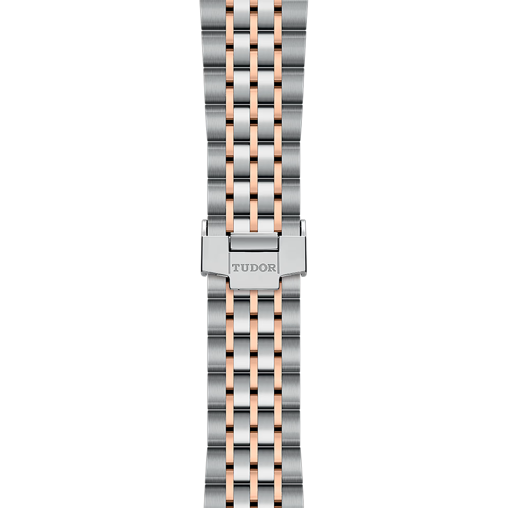 1926 Rose Gold Two-Tone 41mm - Silver, Diamond-Set on Bracelet