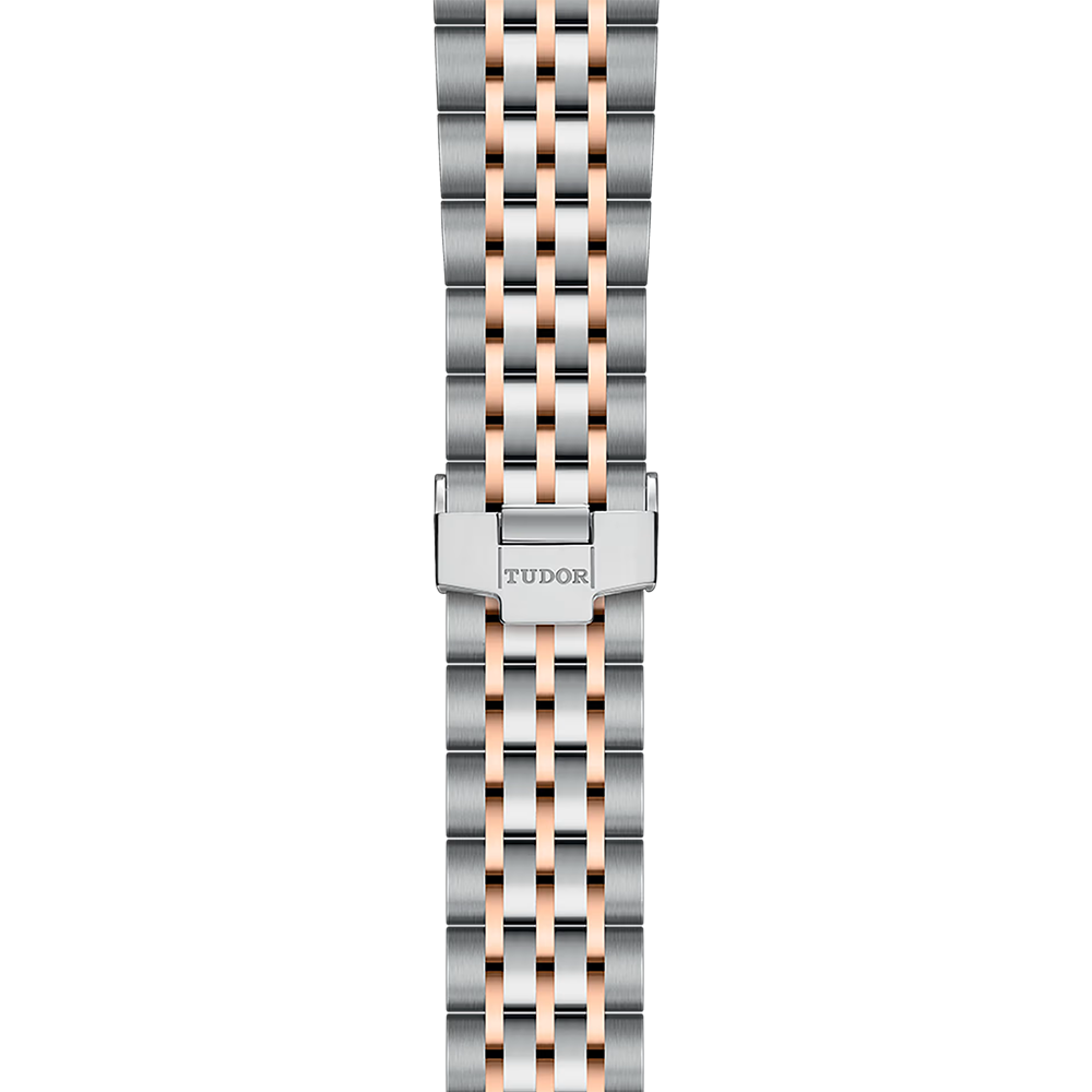 1926 Rose Gold Two-Tone 36mm - Silver, Diamond-Set on Bracelet
