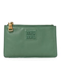 Soft Calf Softy Envelope Zip Card Holder Salvia