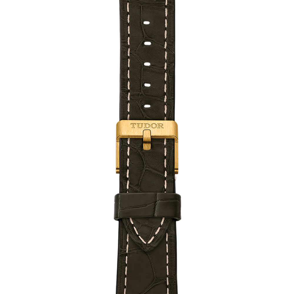 Black Bay 58 18K Yellow-Gold 39mm - Green on Leather Strap w/ Extra Fabric Strap