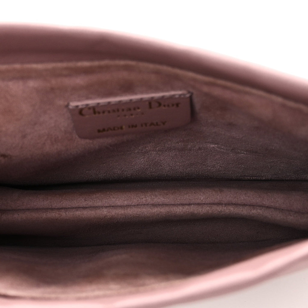 Lambskin Cannage Milly Mini Drawstring Bag Pink Peony