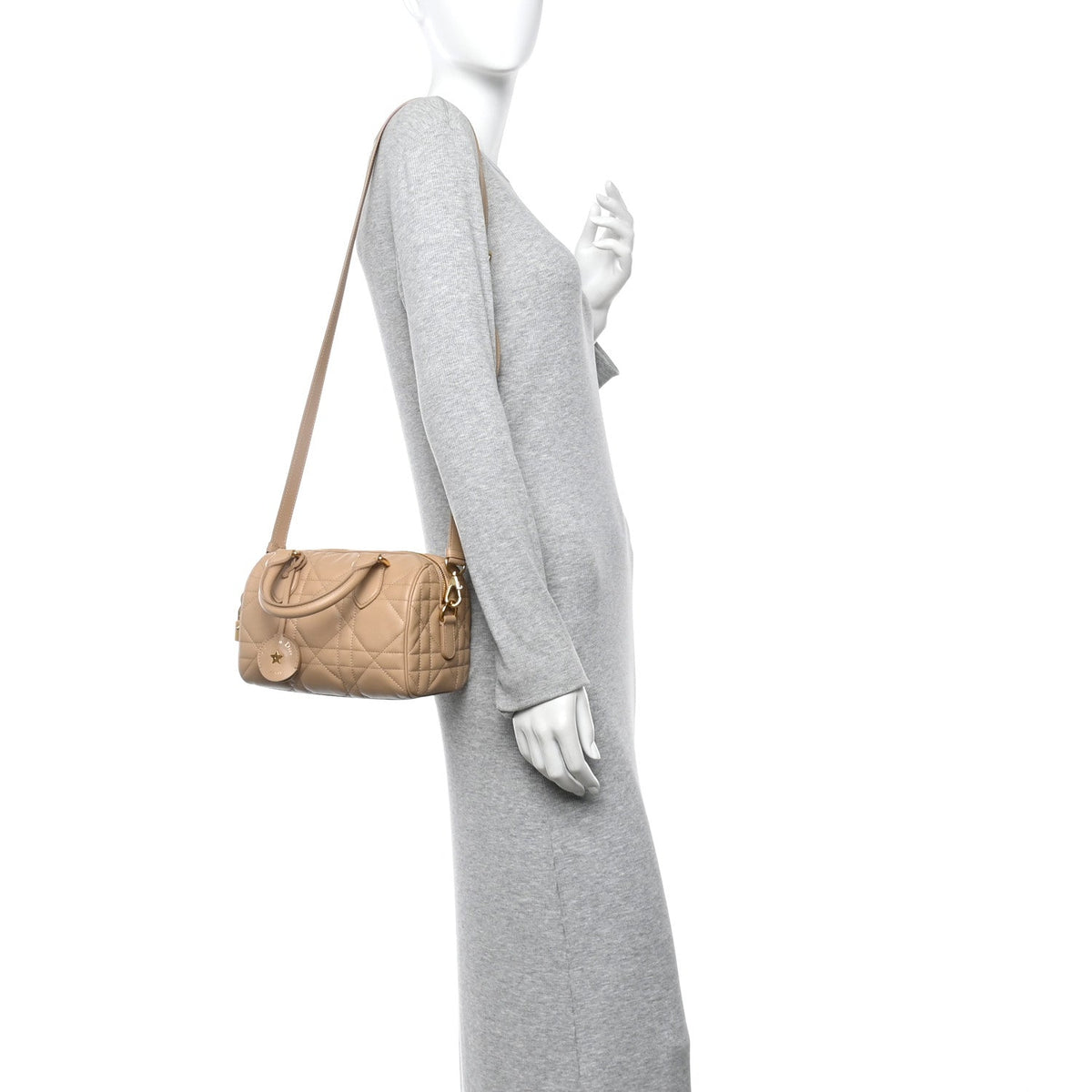 Calfskin Macrocannage Groove 20 Bag Biscuit