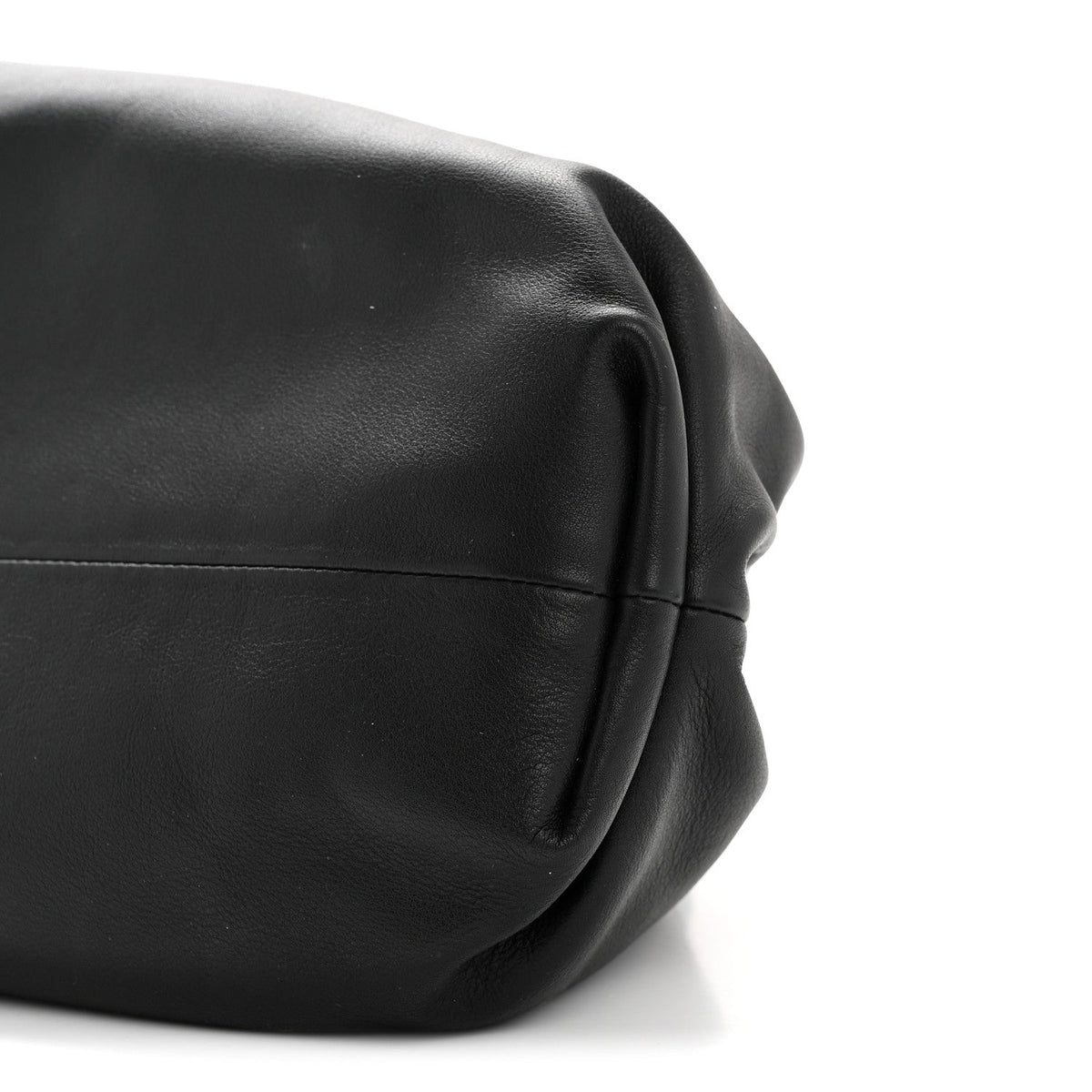 Smooth Butter Calf The Pouch Oversized Clutch Black