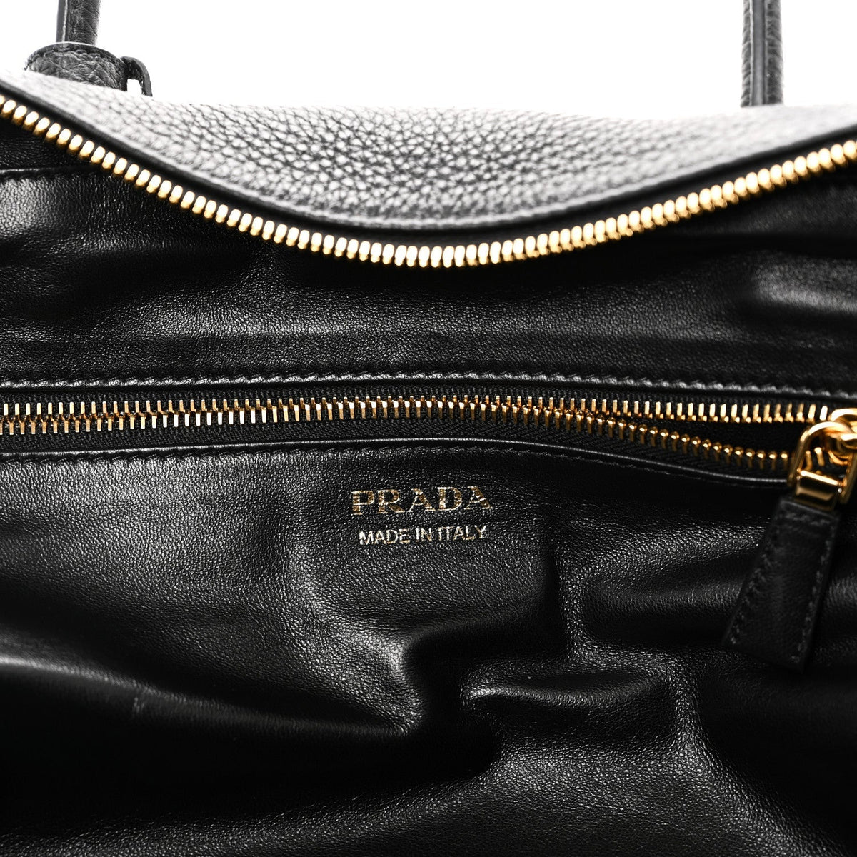 Vitello Daino Soft Large Top Handle Bag Black