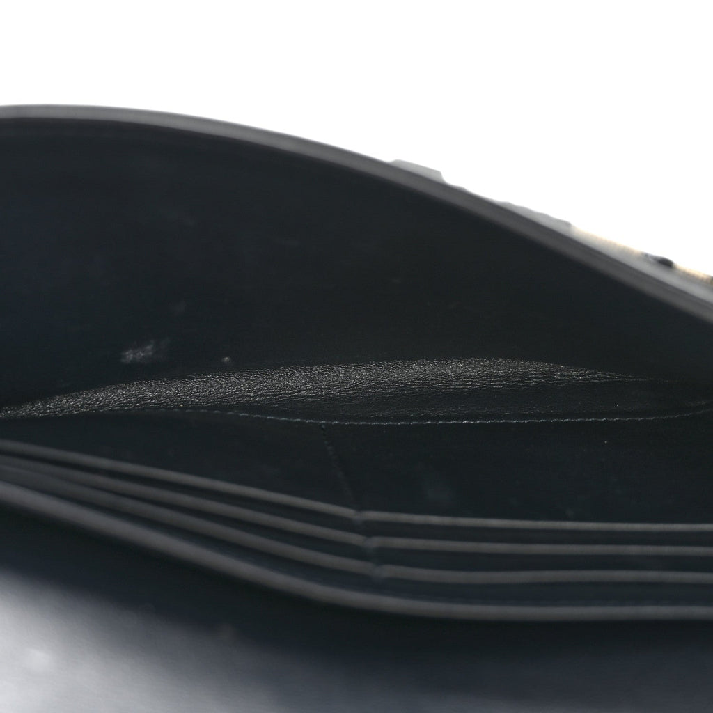 Oblique Saddle Chain Long Wallet Blue