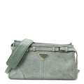 Scamosciato Triangle Small Bonnie Shoulder Bag Salvia
