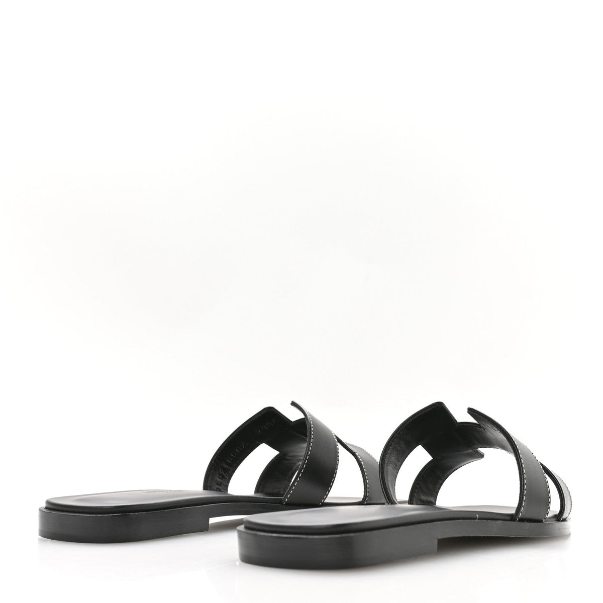 Box Calfskin Oran Sandals 36.5 Black