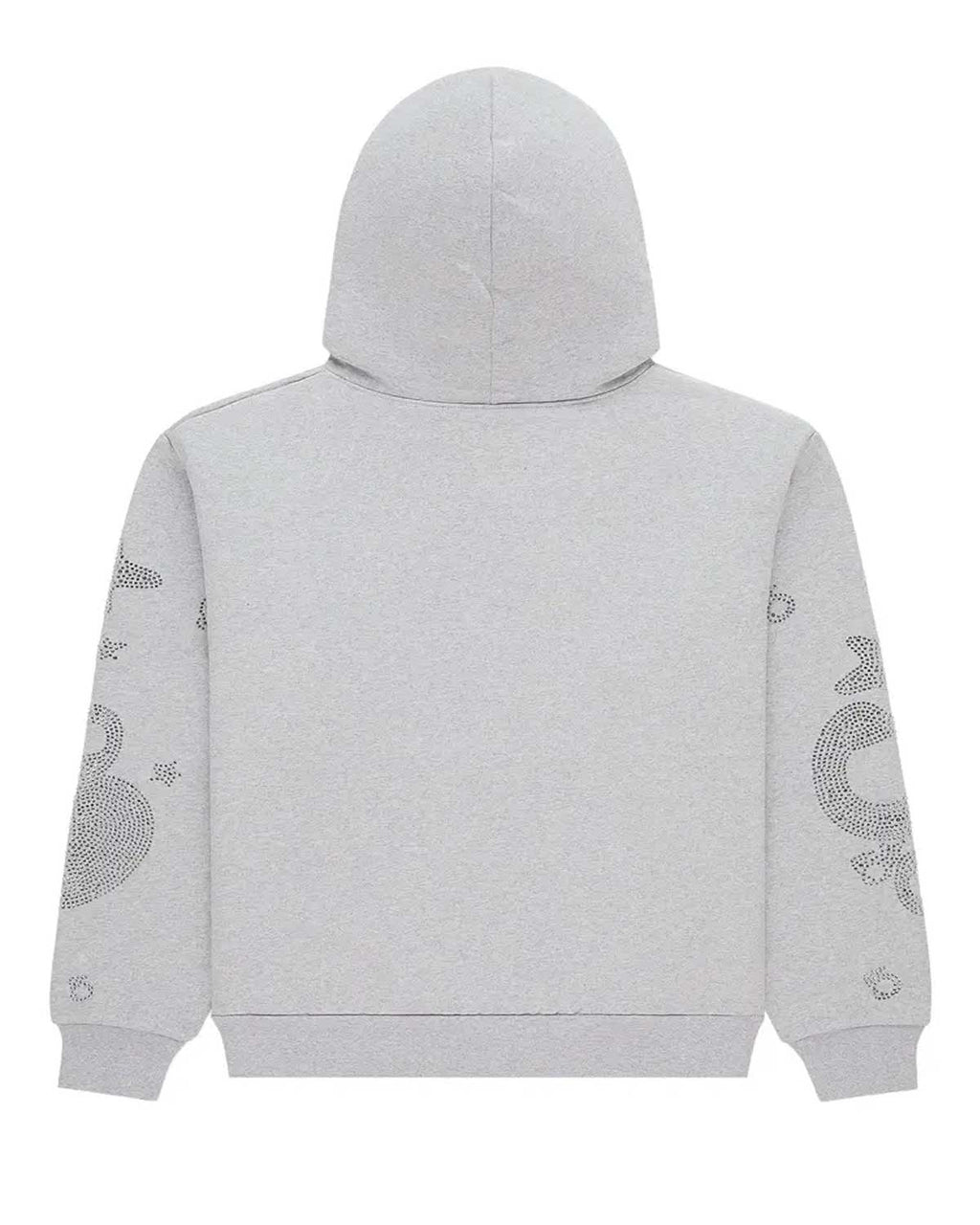 Sp5der Beluga Rhinestone Hoodie Heather Grey
