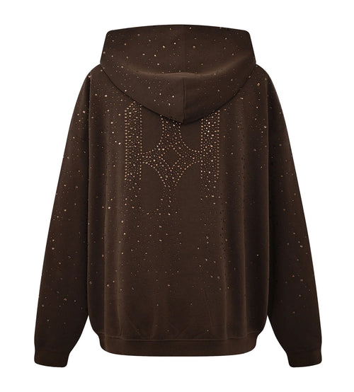Birth of Royal Child 20k Swarovski Diamond Hoodie Brown