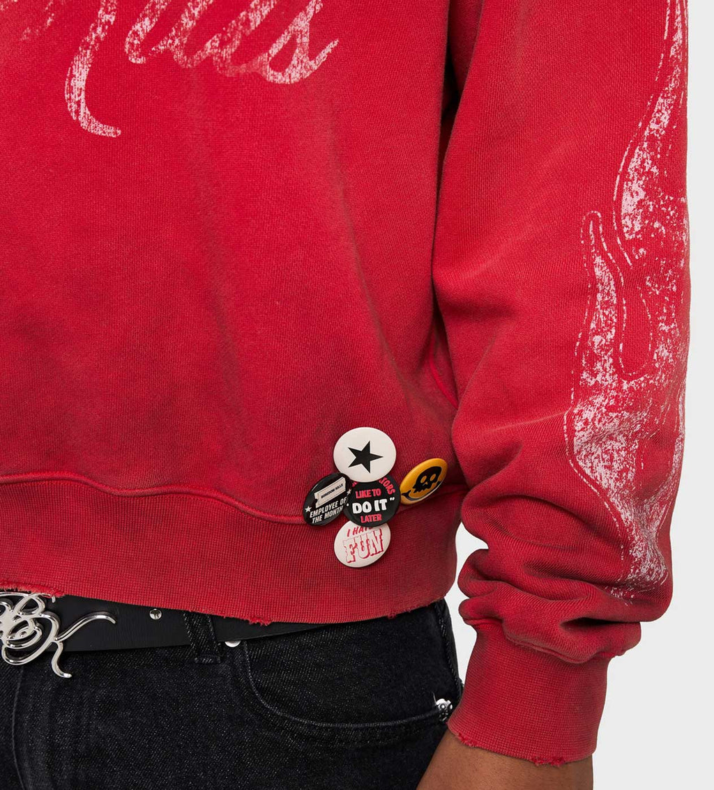 Boredom Kills Signature Crewneck Red