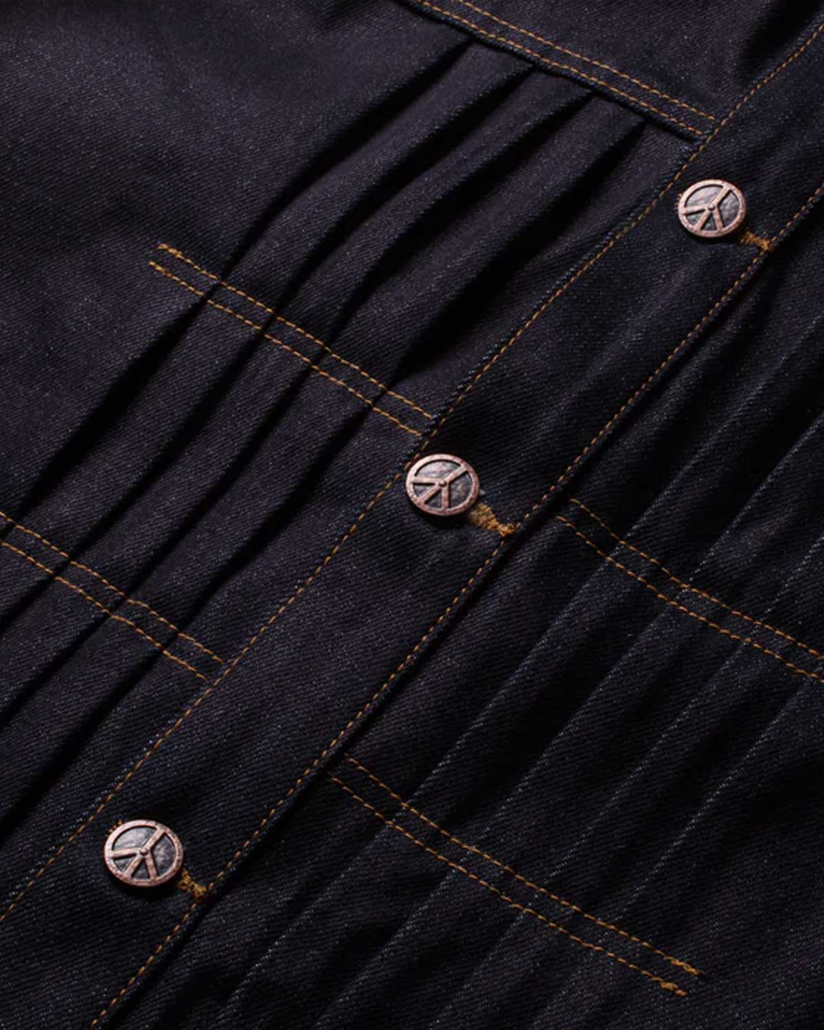 Boredom Kills Spider Pearl Denim Jacket Raw Indigo