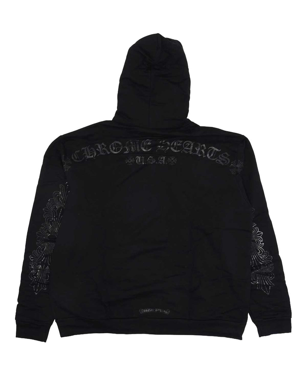 Chrome Hearts Tonal Horseshoe Logo Pullover Hoodie Black