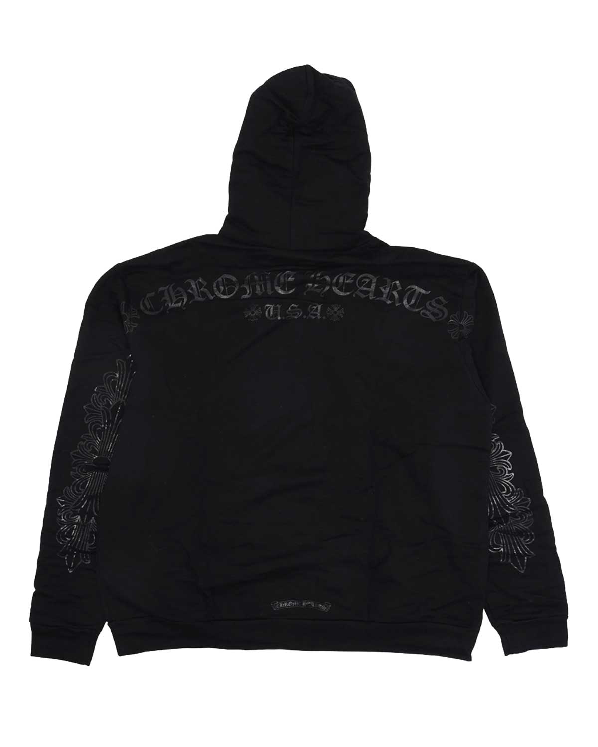 Chrome Hearts Tonal Horseshoe Logo Pullover Hoodie Black