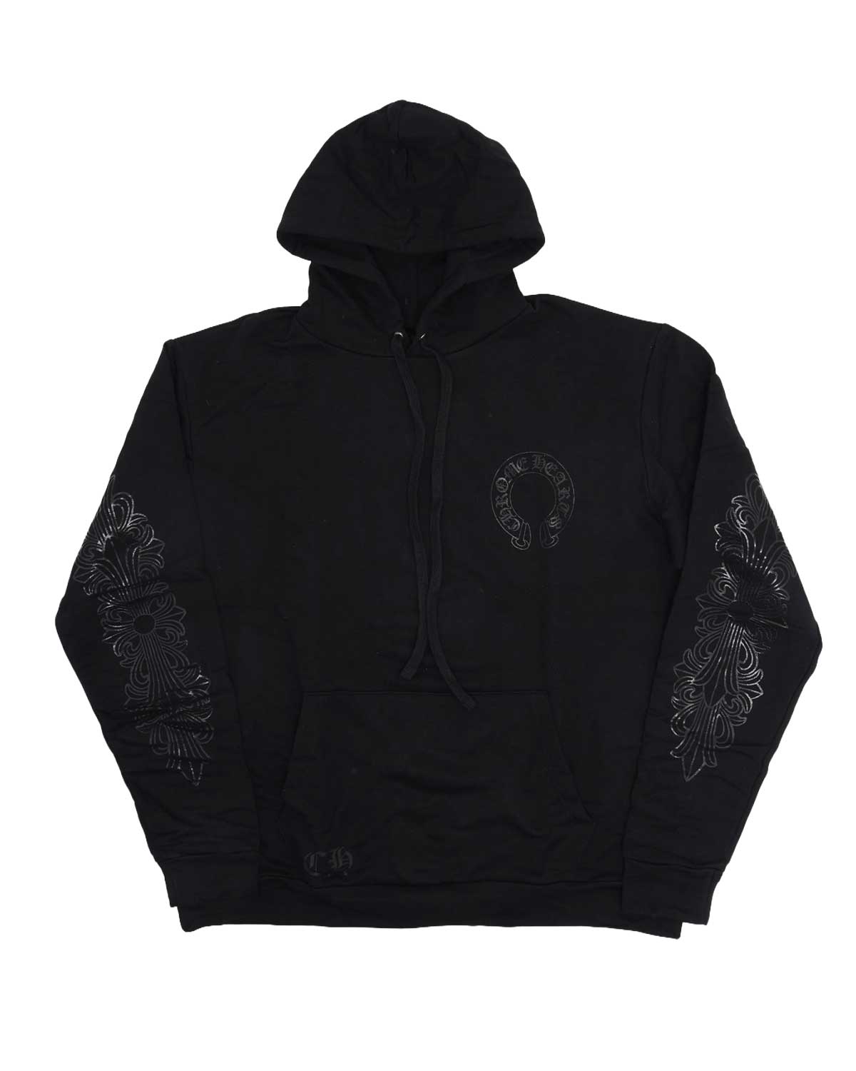 Chrome Hearts Tonal Horseshoe Logo Pullover Hoodie Black