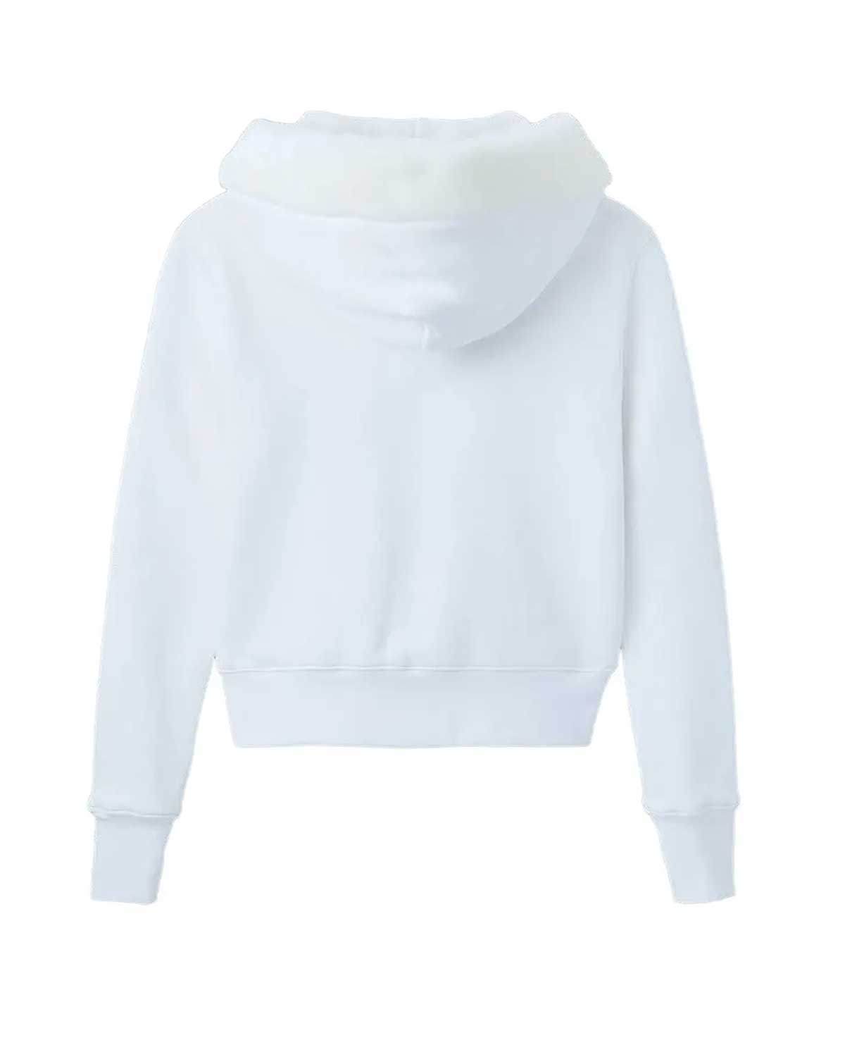 GV Gallery Pom Pom Zip Up Hoodie White