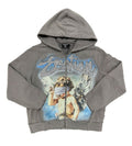 Mixed Emotions Rhinestone Hoodie Grey