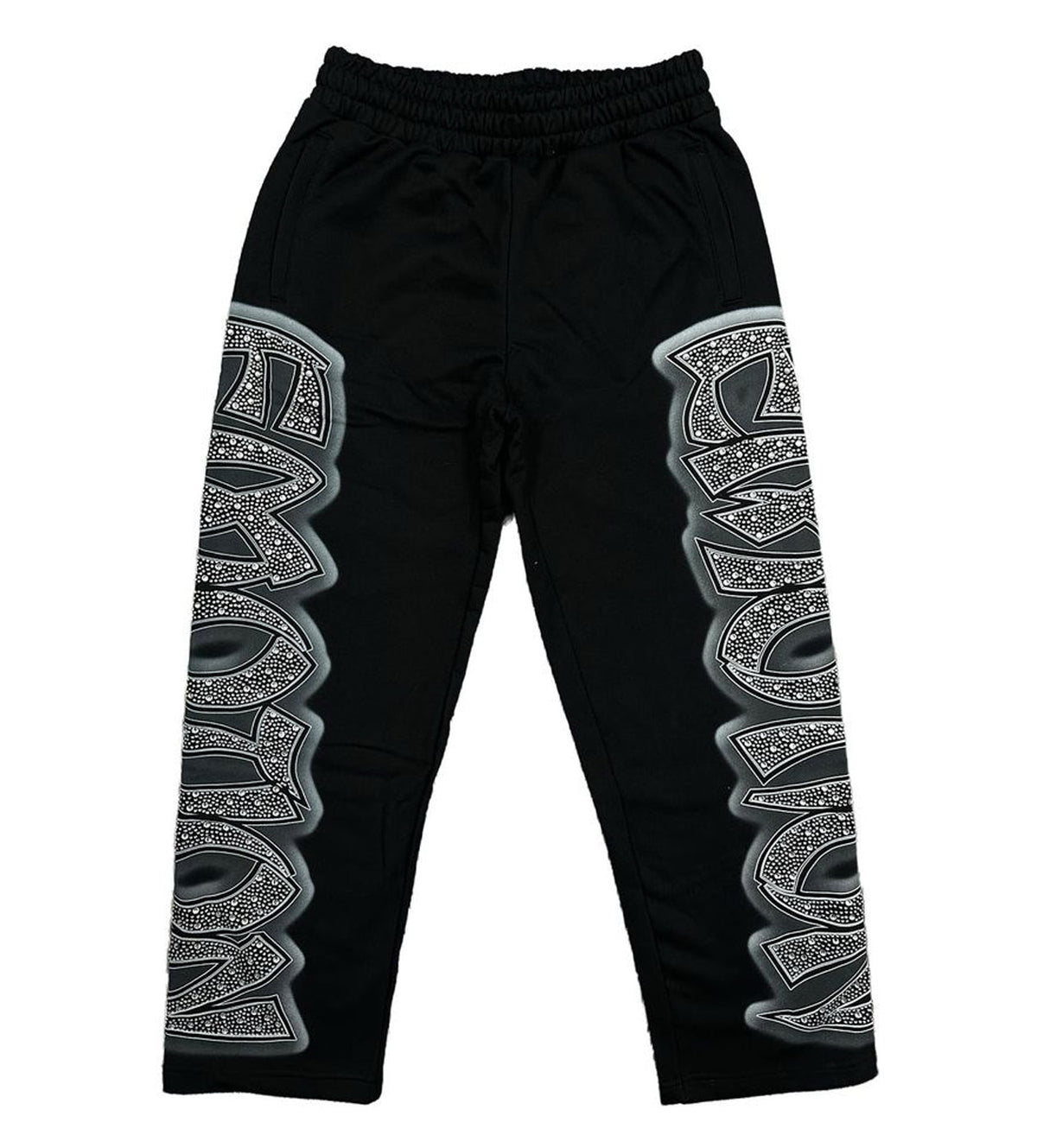 Mixed Emotions Midnight Rhinestone Sweatpants – Black | Classic Streetwear Essential