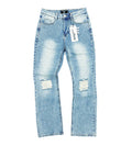 Mixed Emotions ME Rhinestone Denim – Blue Wash | Premium Streetwear Jeans