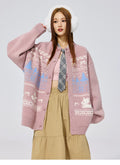 MANYSTON American cardigan knitted sweater men's autumn and winter trendy brand loose youth casual jacket