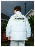 MANYSTON American High Street Youth Waterproof Down Jacket Men's Winter Couple's Stand up Collar Bread Jacket