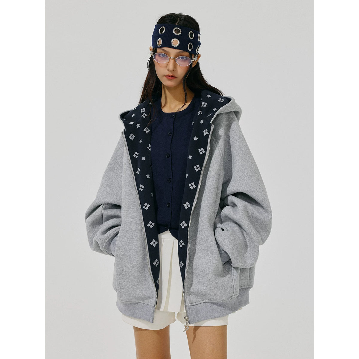 Hao Yiran's MANYSTON American style hooded jacket for spring and autumn couples, loose casual cardigan jacket