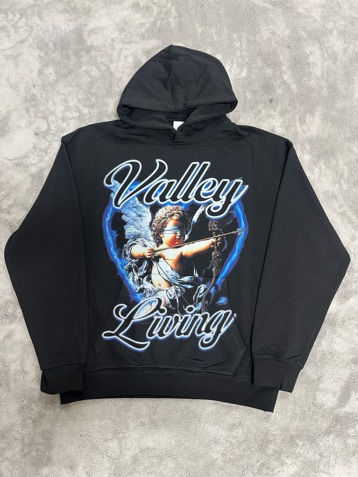 Cross border fashion VALE new retro hooded sweatshirt printed with American street hip-hop cotton versatile hooded sweatshirt