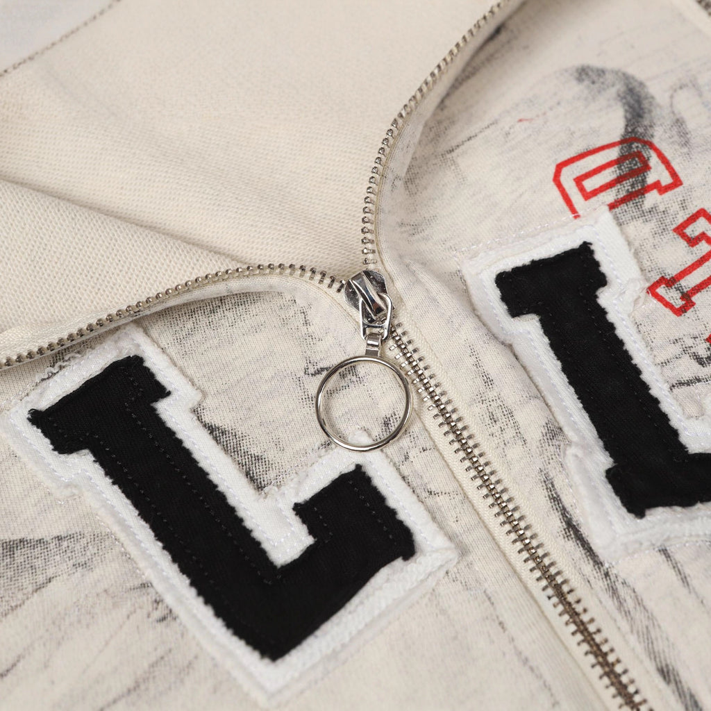 Cross border fashion VALE new street hip-hop American wash retro pure cotton hoodie printed trendy jacket