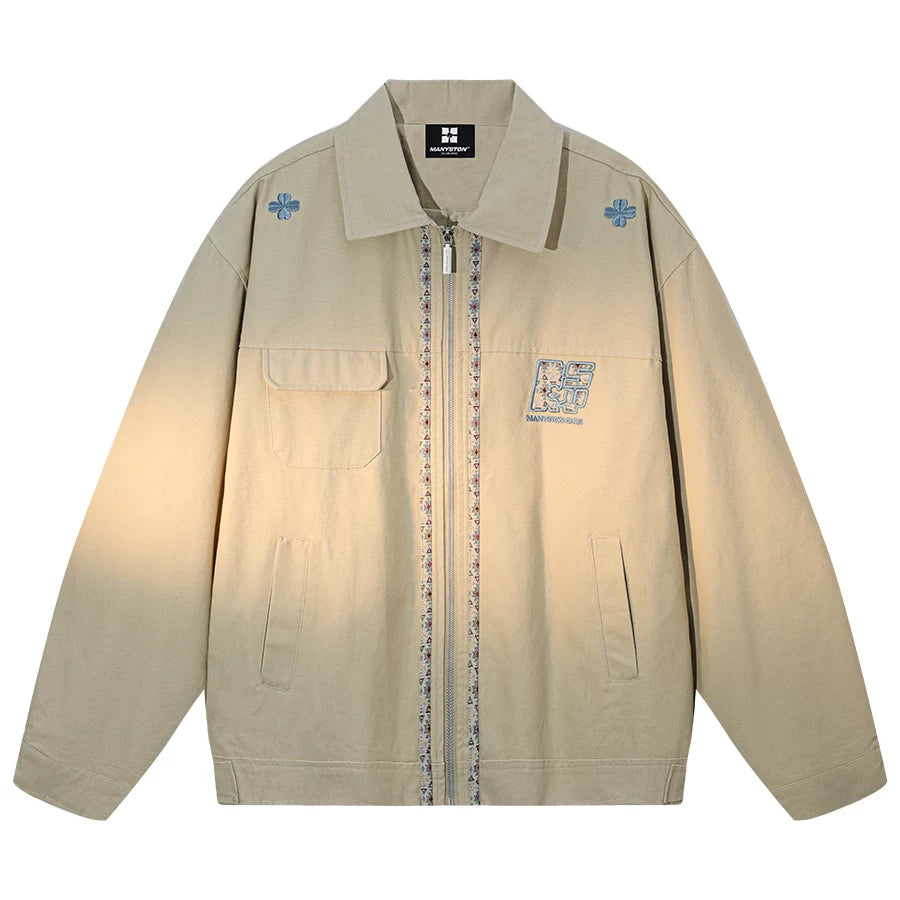 MANYSTON China-Chic American casual jacket Men's new high-class loose cotton jacket in spring and autumn
