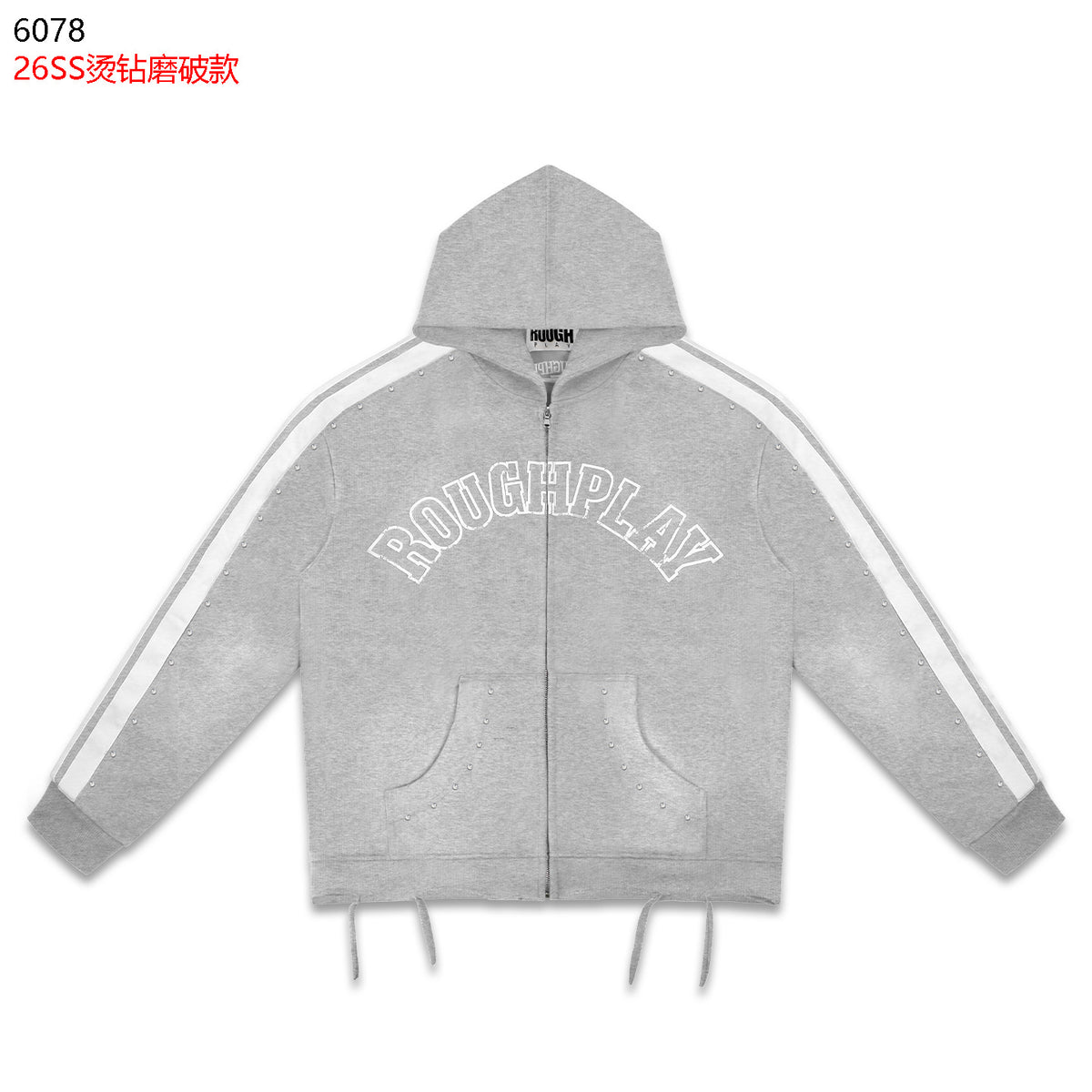 American High Street Rough Play Casual Retro Loose Hoodie Long Sleeve Hoodie Washed Letter Printed Hoodie