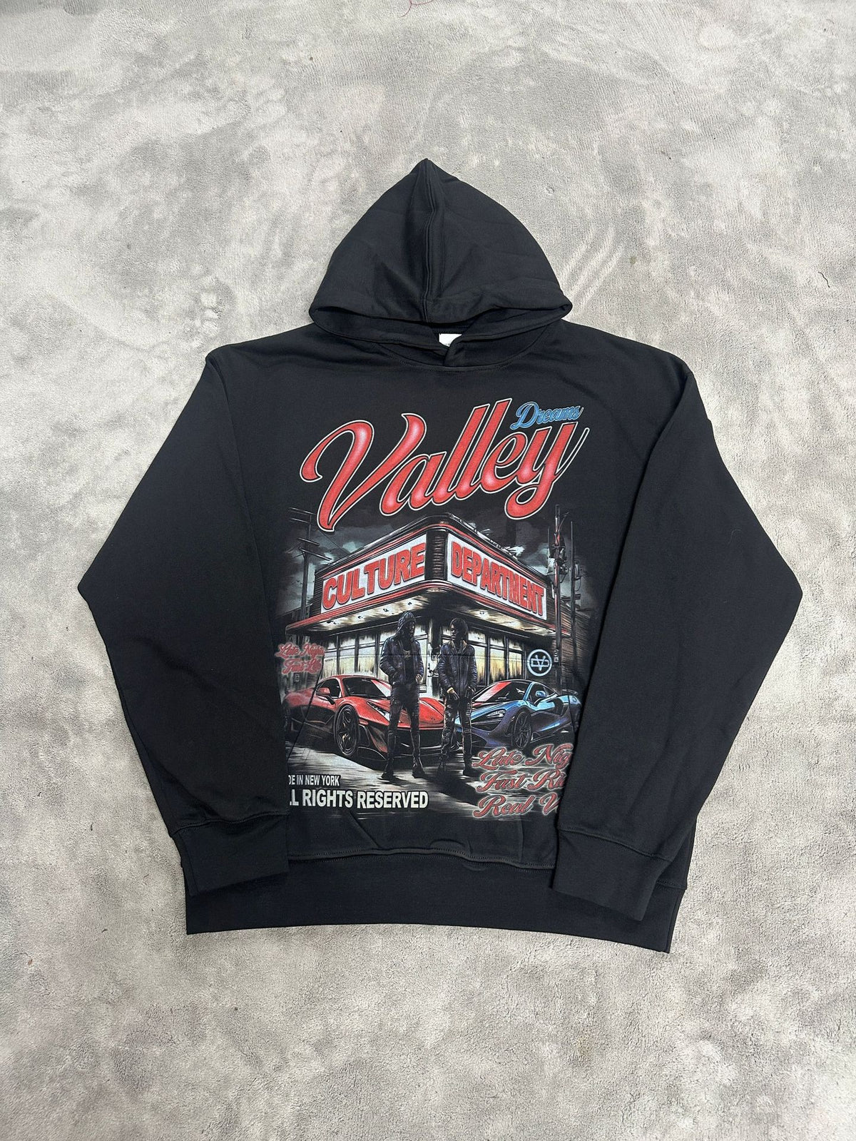 Cross border fashion VALE new retro hooded sweatshirt printed with American street hip-hop cotton versatile hooded sweatshirt
