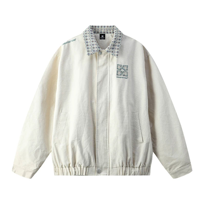 MANYSTON American pure cotton embroidered baseball jacket men's spring and autumn trendy brand European and American street flying jacket