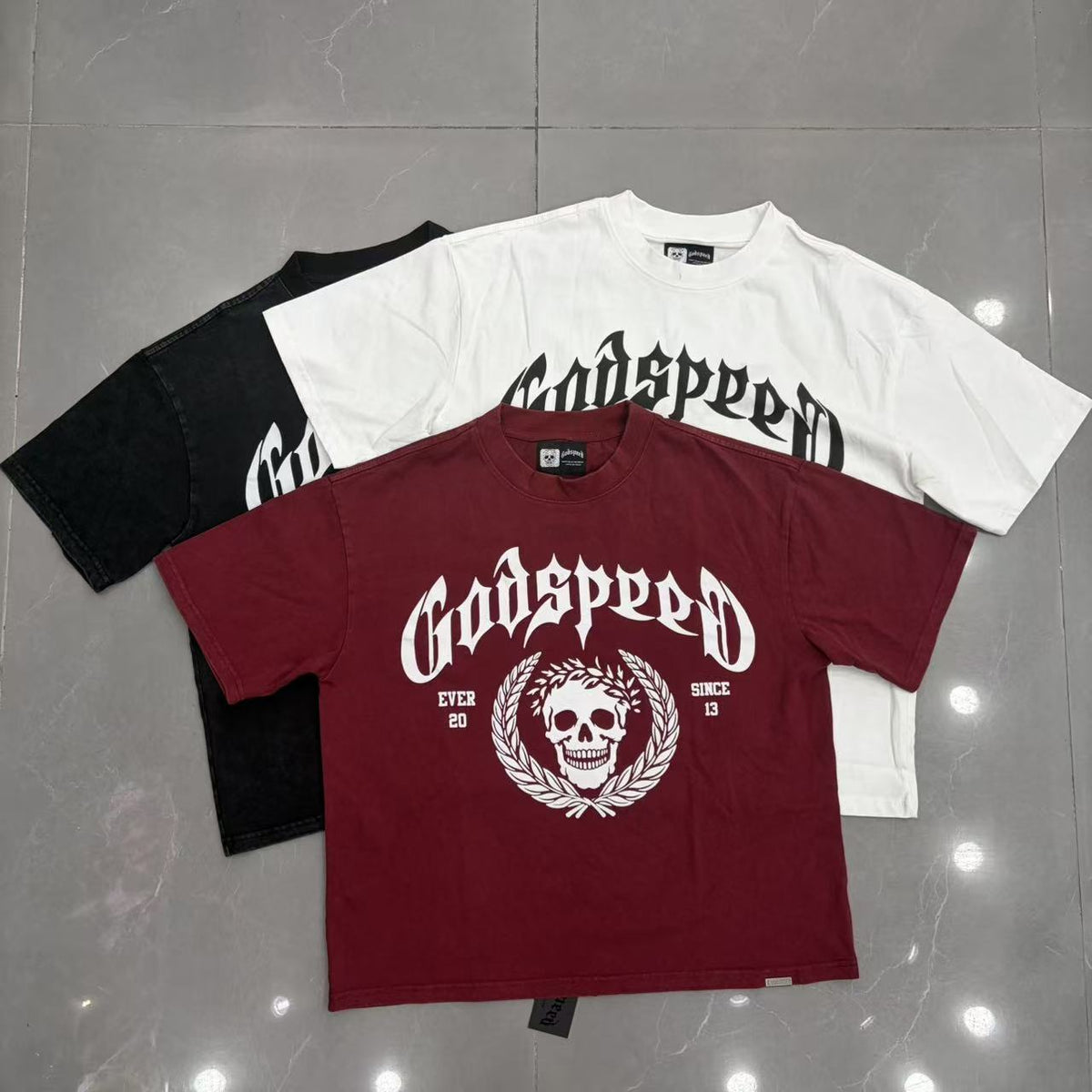 Cross border fashion Godspeed new American street hip-hop pure cotton retro vintage casual versatile short sleeved shirt