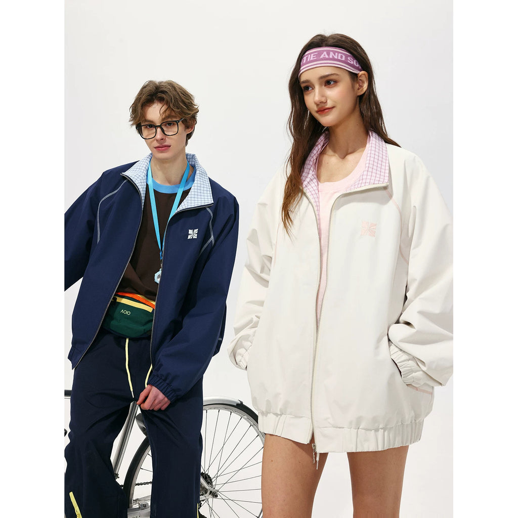 Hao Yiran's same MANYSTON American fashion brand lapel plaid jacket, spring loose casual cardigan jacket
