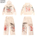 Vale Forever Valley Retro Printed High Street Trendy Casual Hoodie Pants Set