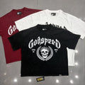 Cross border fashion Godspeed new American street hip-hop pure cotton retro vintage casual versatile short sleeved shirt